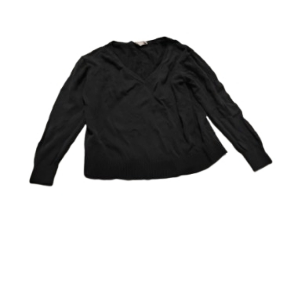 Everlane Women's Dark Gray V Neck Long Sleeve Cotton Sweater Sz XS